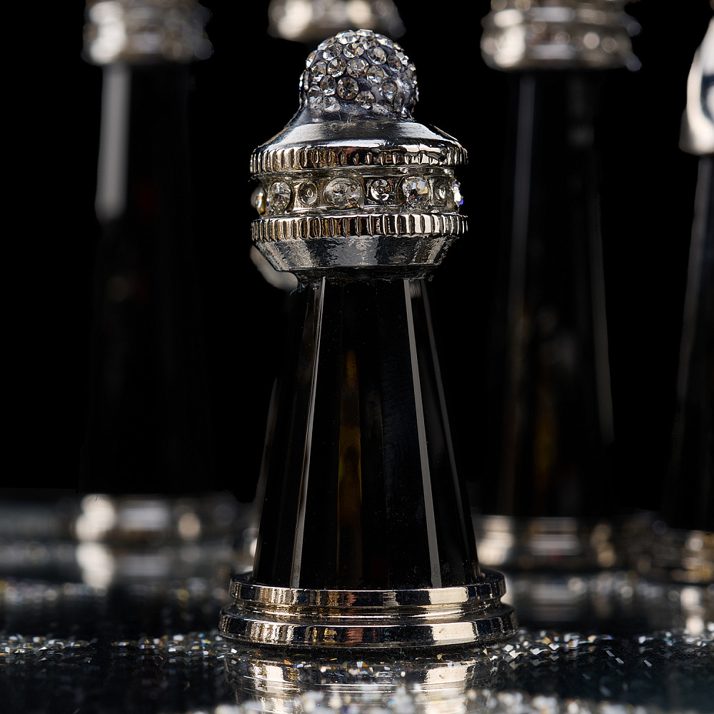 Шахматы со стразами и хрустальными фигурами 29х29 см Asfour Crystal - интернет магазин Русь Велика я фото 10