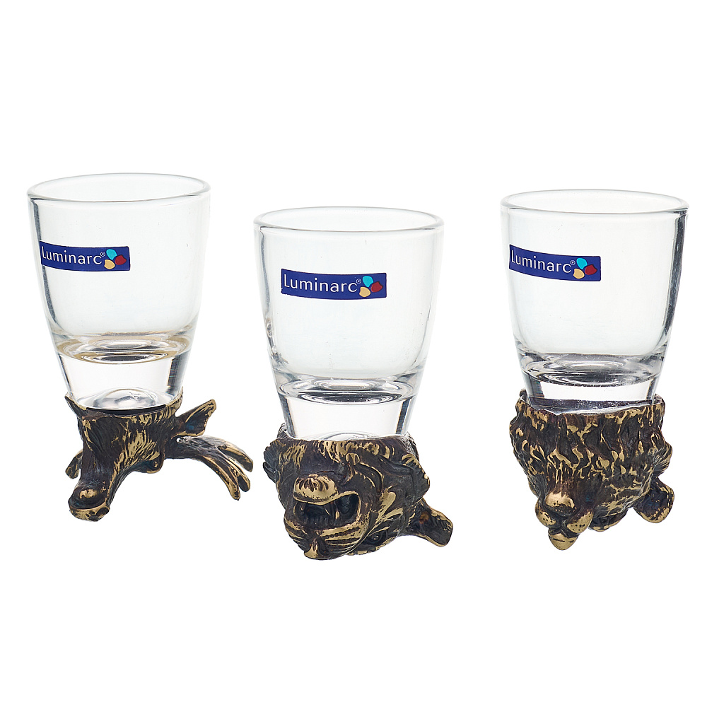 Набор стопок-перевертышей «Медведь, Лось, Тигр» - интернет магазин Русь Велика я фото 1