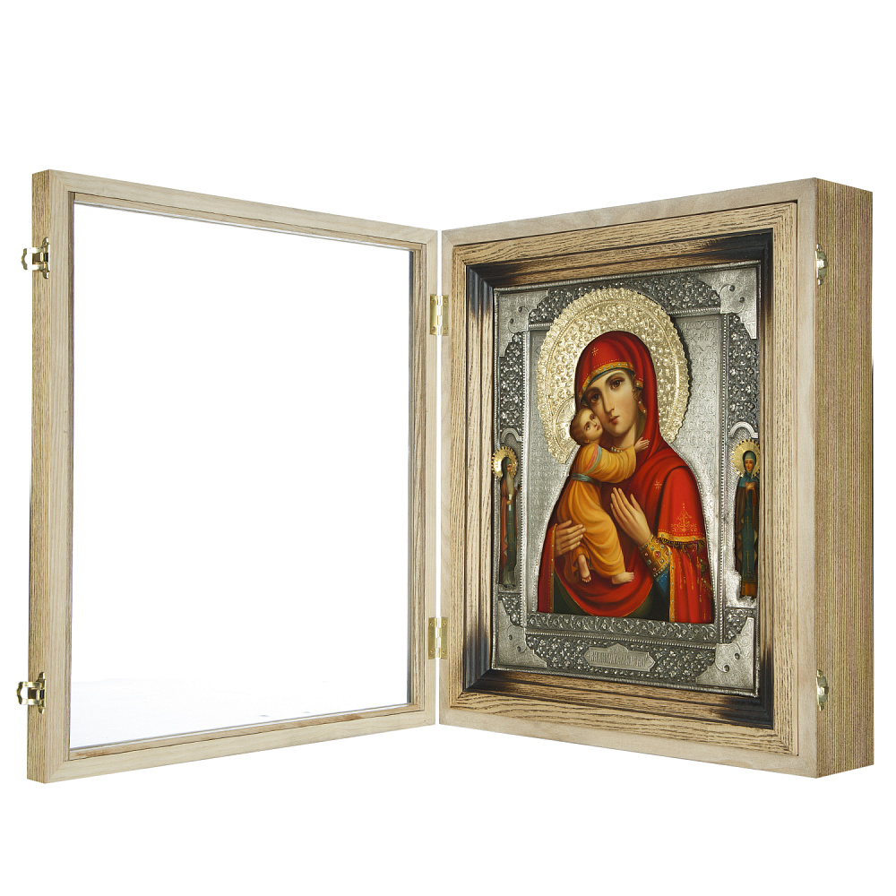 Икона в киоте «Владимирская Божья Матерь» 36х42 см - интернет магазин Русь Велика я фото 1