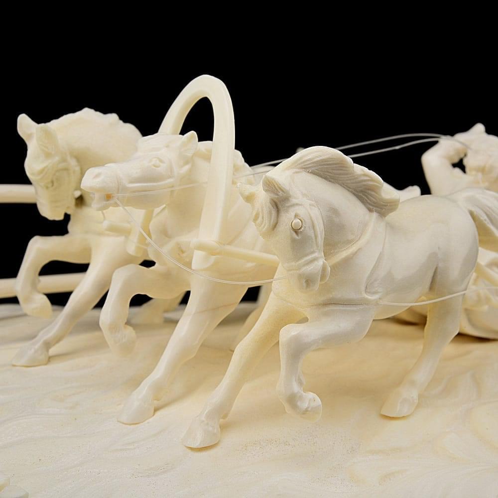 Скульптура «Сельский праздник». Рог лося - интернет магазин Русь Велика я фото 5