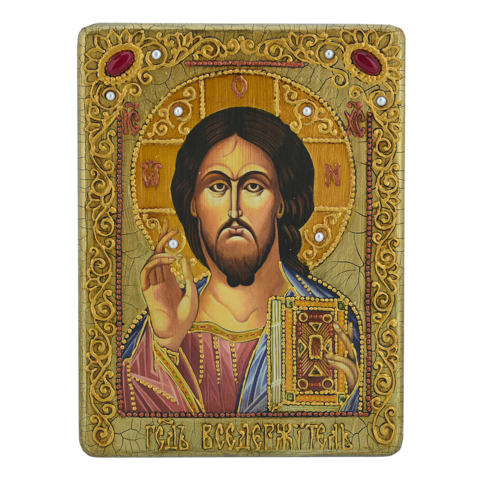 Венчальная пара икон «Божья Матерь Казанская и Вседержитель» 15х20 см - интернет магазин Русь Велика я фото 6