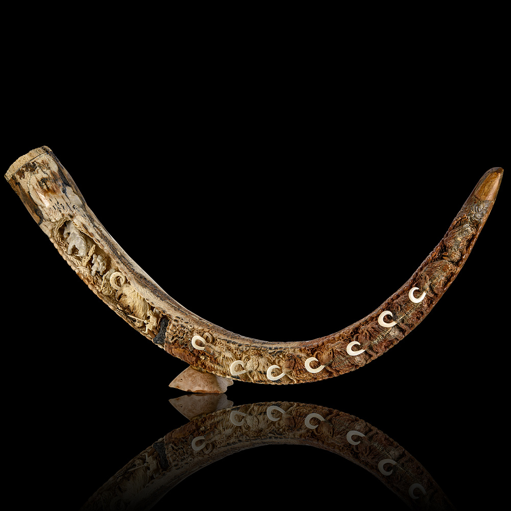 Композиция из бивня мамонта «Охота первобытных людей» - интернет магазин Русь Велика я фото 5