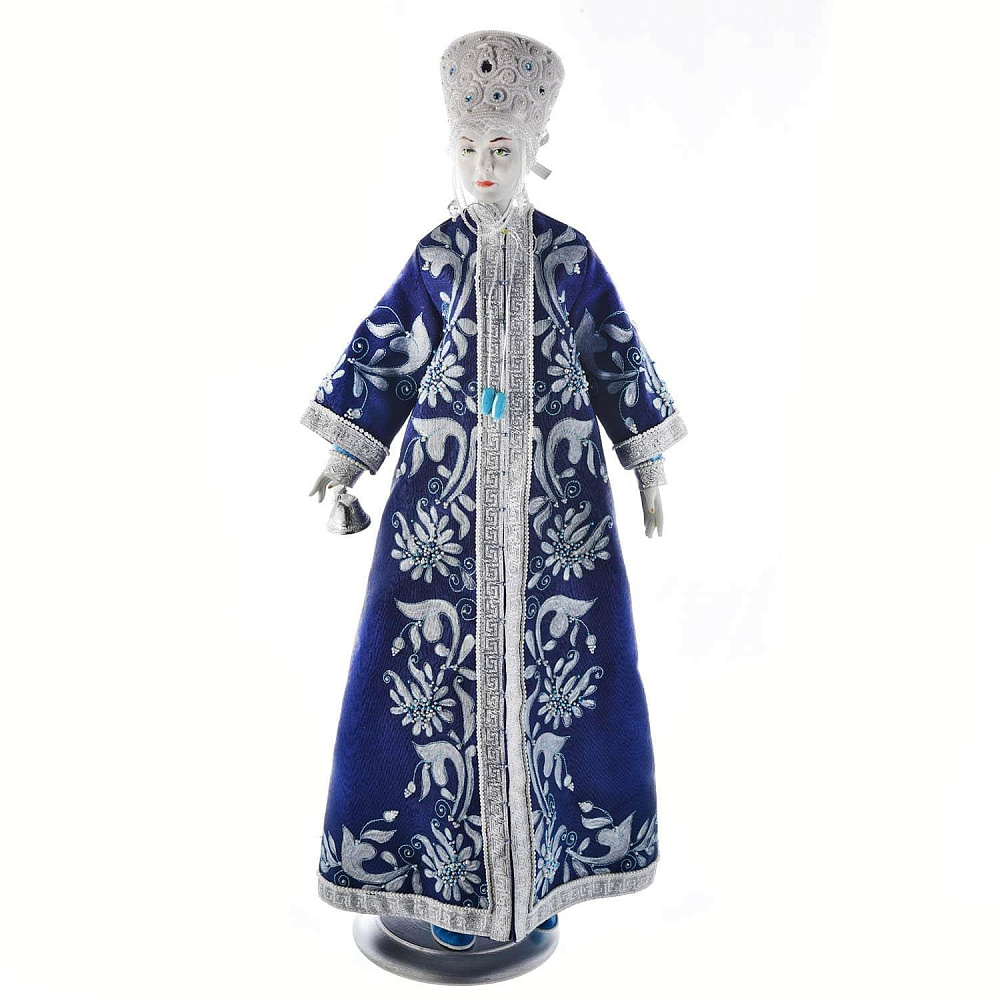 Интерьерная фарфоровая кукла ручной работы «Зима» - интернет магазин Русь Велика я 