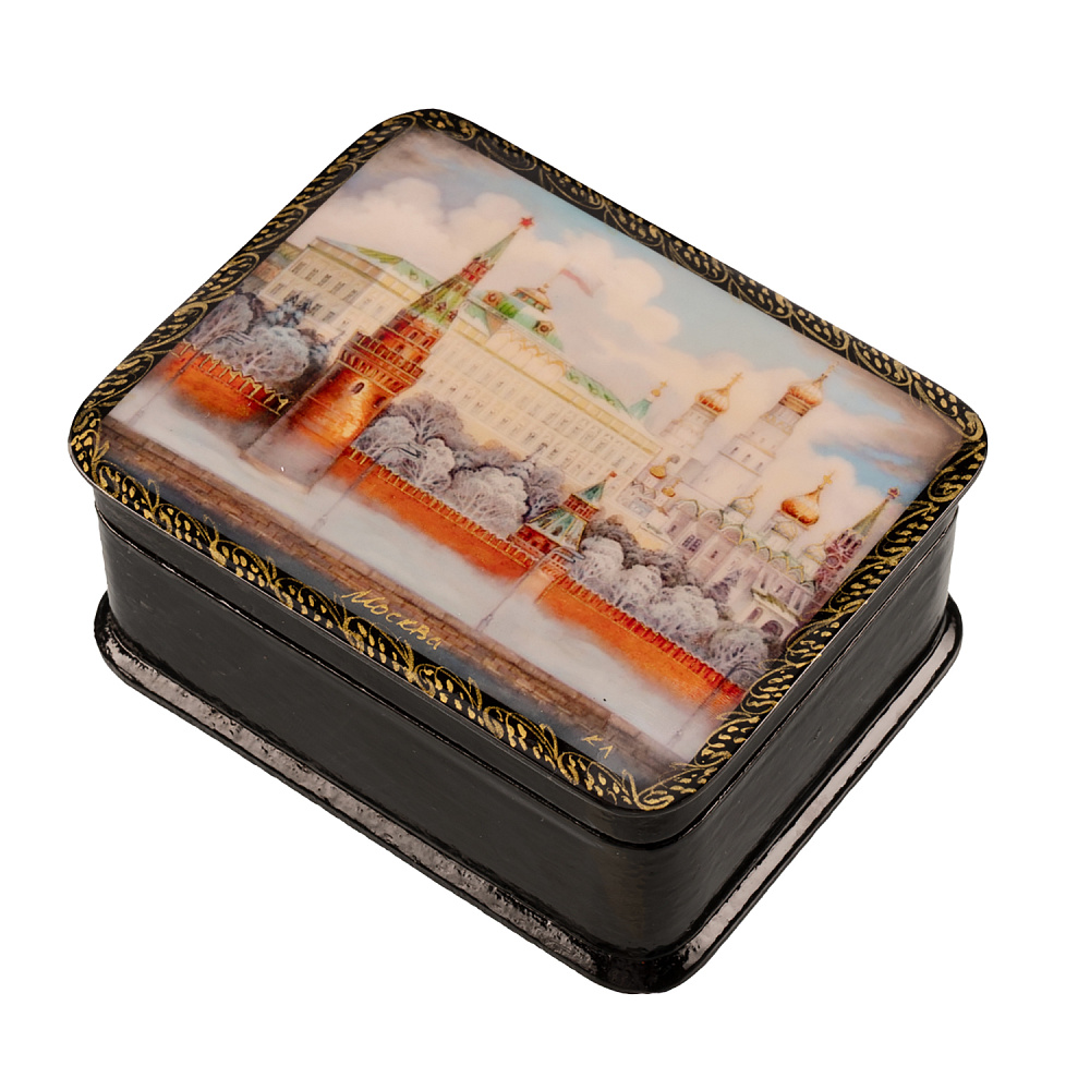 Шкатулка из папье-маше «Москва. Кремль» - интернет магазин Русь Велика я фото 1