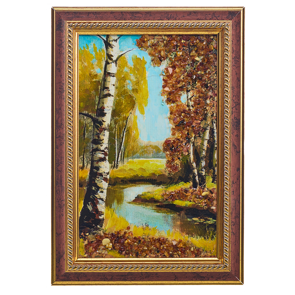 Картина янтарная «Природа» 15х24 см - интернет магазин Русь Велика я 