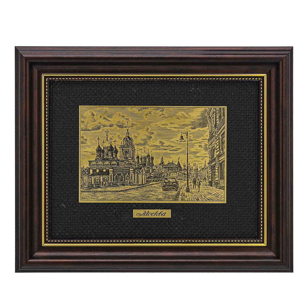 Офорт черно-белый «Москва. Улица Варварка» 17х22 см - интернет магазин Русь Велика я 