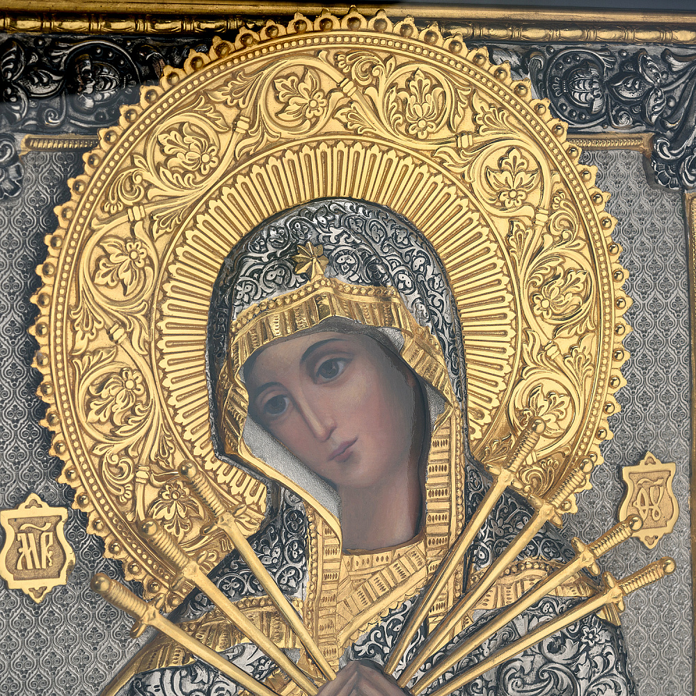 Икона «Божья Матерь Семистрельная» 37х41 см - интернет магазин Русь Велика я фото 2