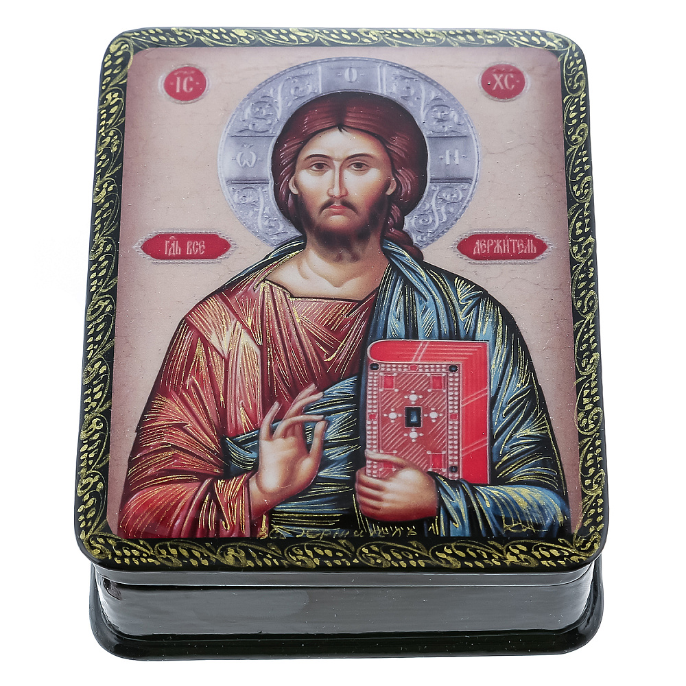Шкатулка с художественной росписью «Господь Вседержитель» - интернет магазин Русь Велика я 