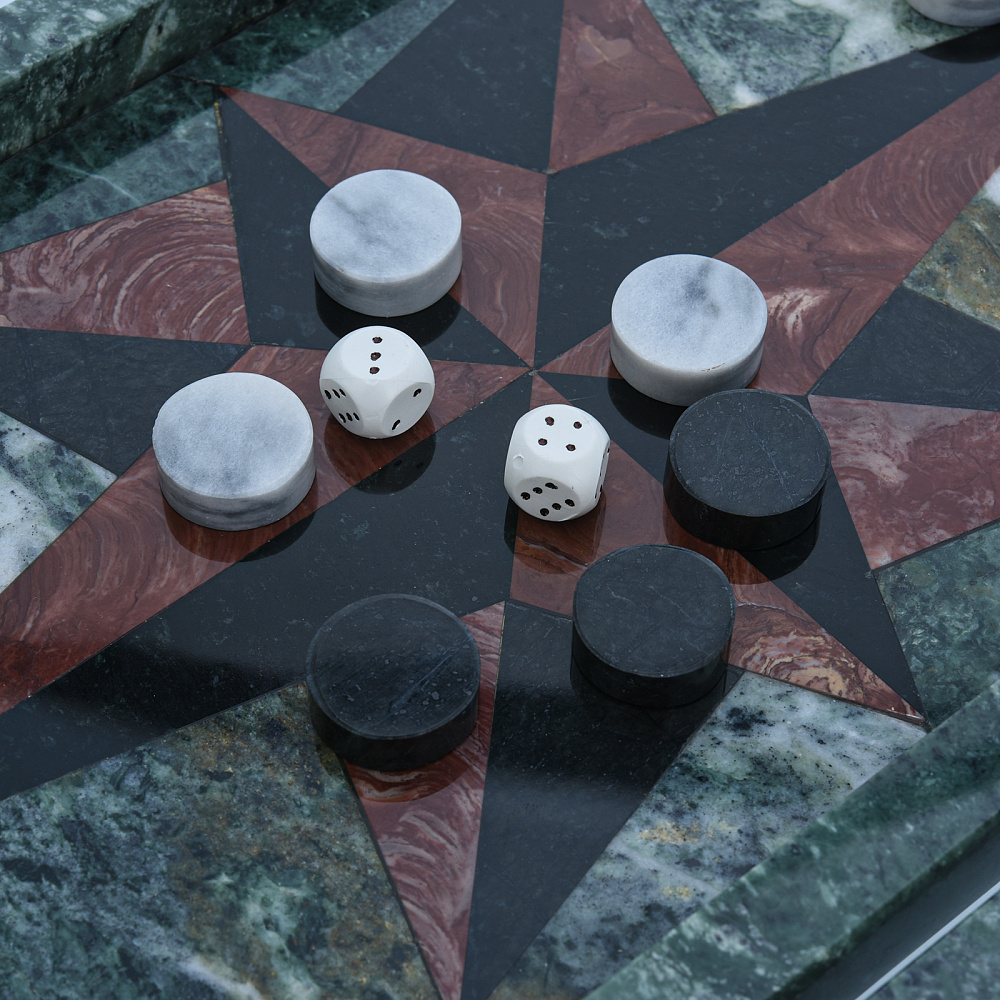 Нарды из натурального камня «Звезда» 43х23 см - интернет магазин Русь Велика я фото 5