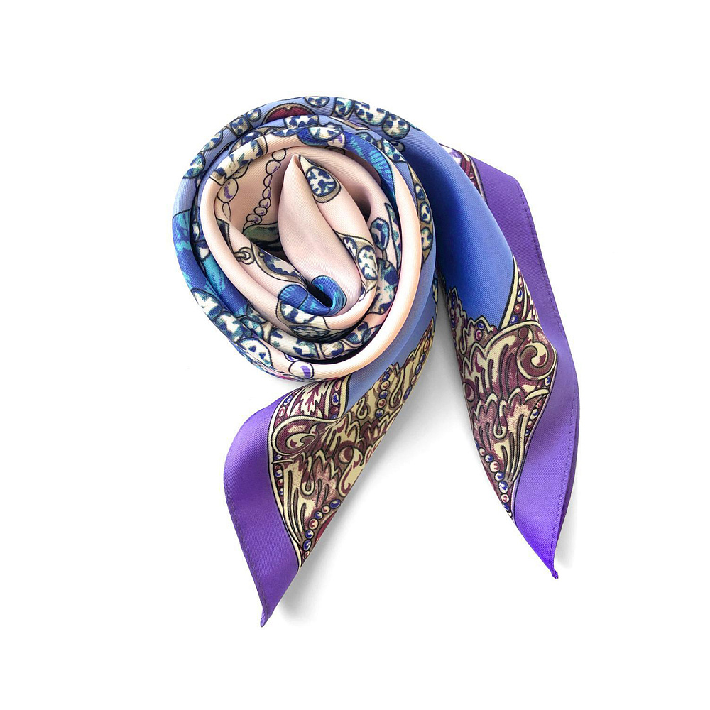 Платок шелковый «Драгоценности Екатерины Великой» 90х90 см - интернет магазин Русь Велика я фото 2