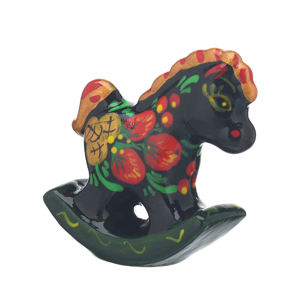 Лошадь Символ 2026 года. Статуэтка «Лошадь-качалка». Хохлома - интернет магазин Русь Велика я фото 2