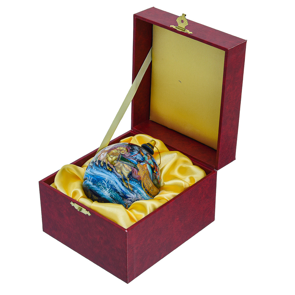 Елочный шар с росписью «Русские гулянья» - интернет магазин Русь Велика я фото 1