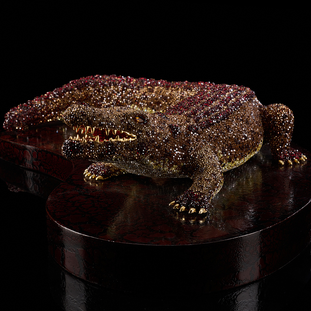 Скульптура с хрустальными стразами «Крокодил» - интернет магазин Русь Велика я фото 5