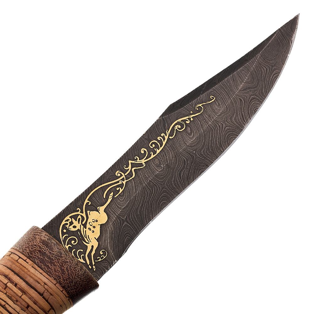 Нож сувенирный из дамасской стали «Олимп-6». Златоуст - интернет магазин Русь Велика я фото 4