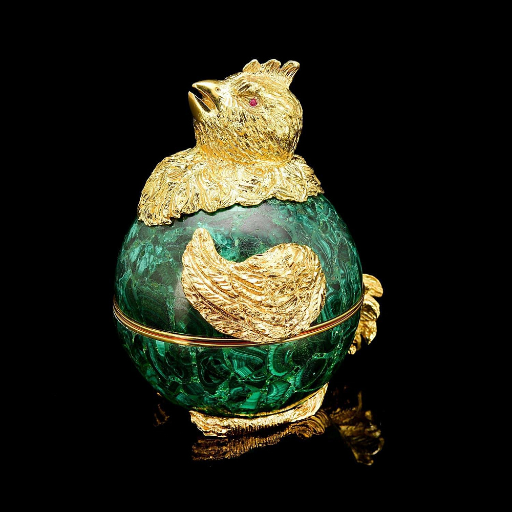 Шкатулка из камня «Цыпленок» пасхальная - интернет магазин Русь Велика я 