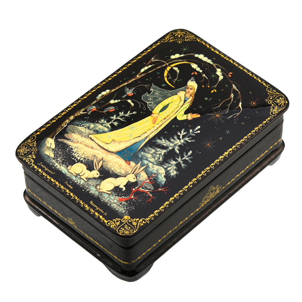 Шкатулка с художественной росписью «Снегурочка» - интернет магазин Русь Велика я фото 1