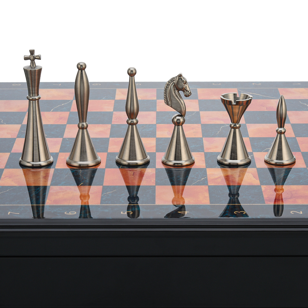 Шахматы с металлическими фигурами 45х45 см - интернет магазин Русь Велика я фото 2