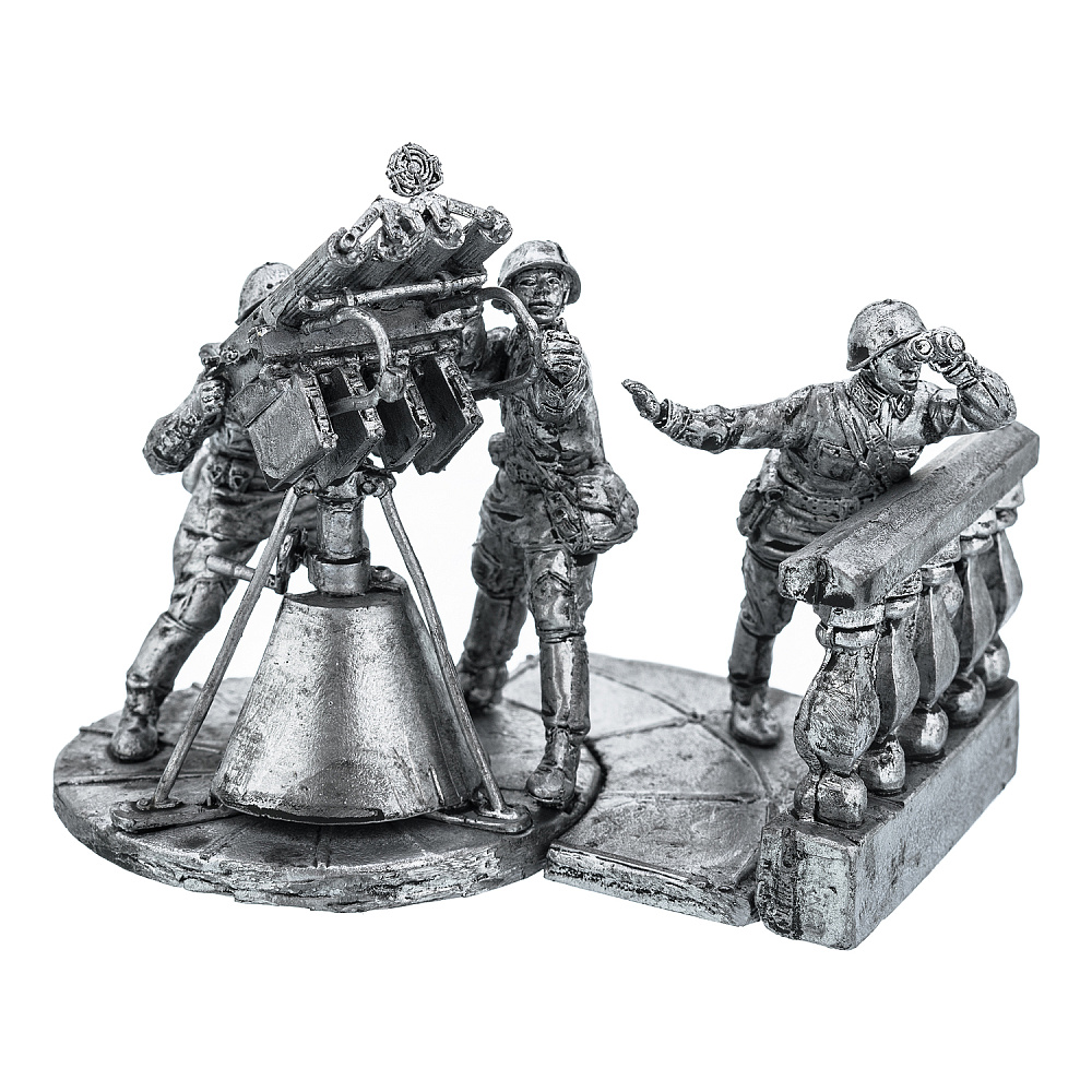 Оловянная миниатюра «Композиция с счетверенным Максимом» - интернет магазин Русь Велика я 