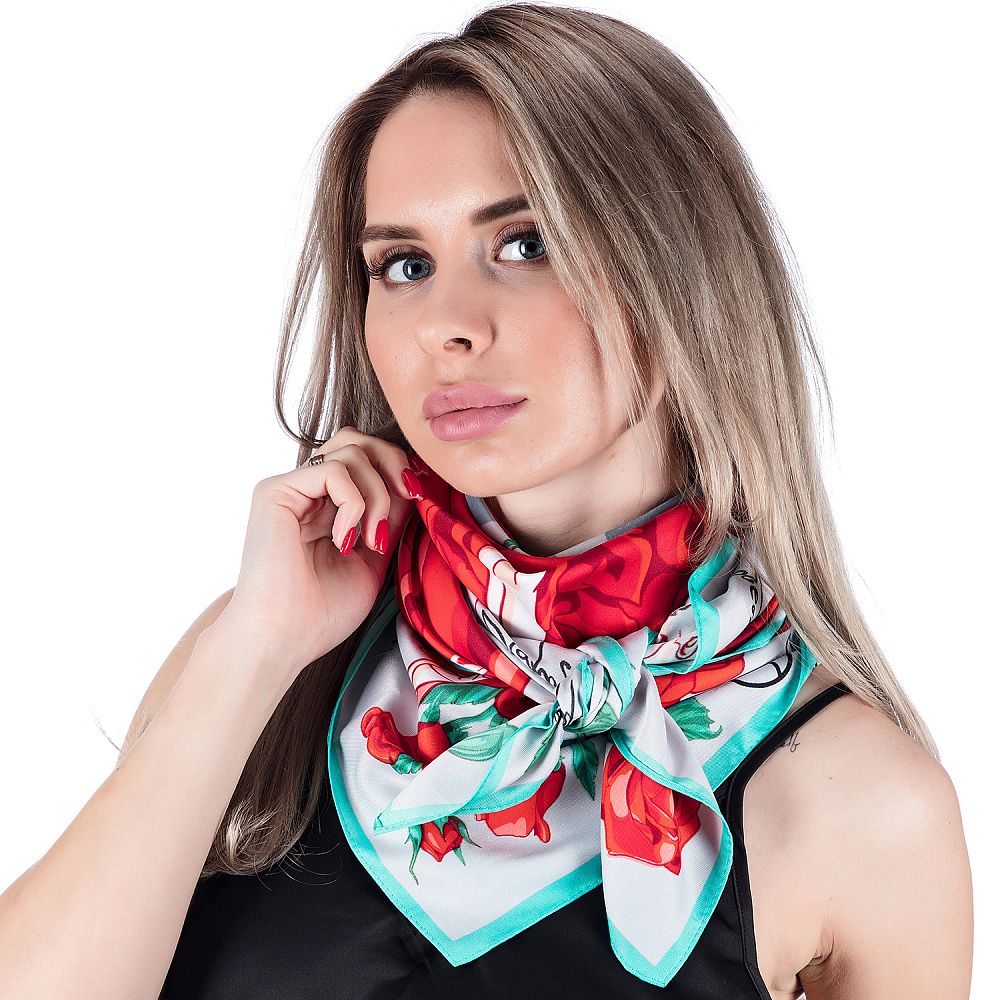 Платок шелковый «Город До» 90х90 см - интернет магазин Русь Велика я фото 8