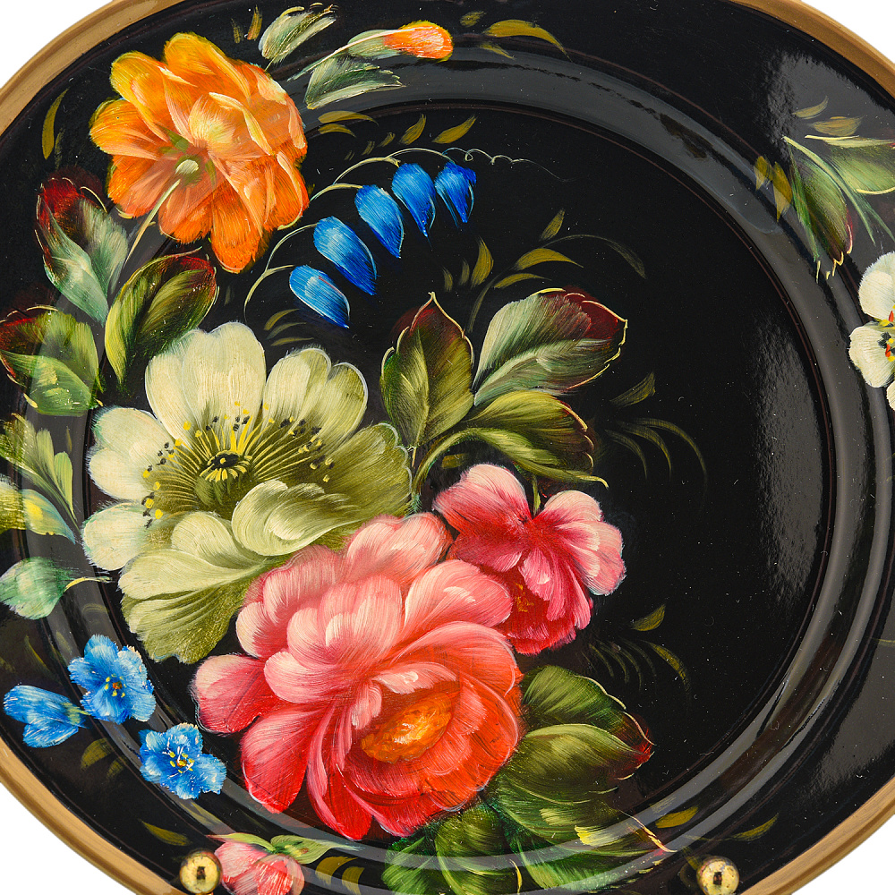 Поднос с авторской росписью 17х16 см - интернет магазин Русь Велика я фото 1