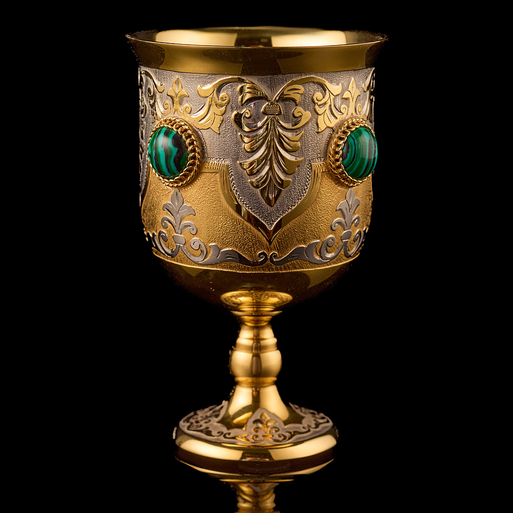 Питейный набор на 4 персоны «Малахит». Златоуст - интернет магазин Русь Велика я фото 4