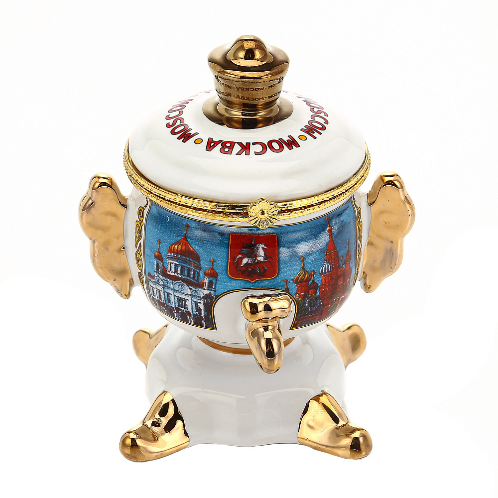 Сувенирный самовар-шкатулка «Москва» - интернет магазин Русь Велика я 