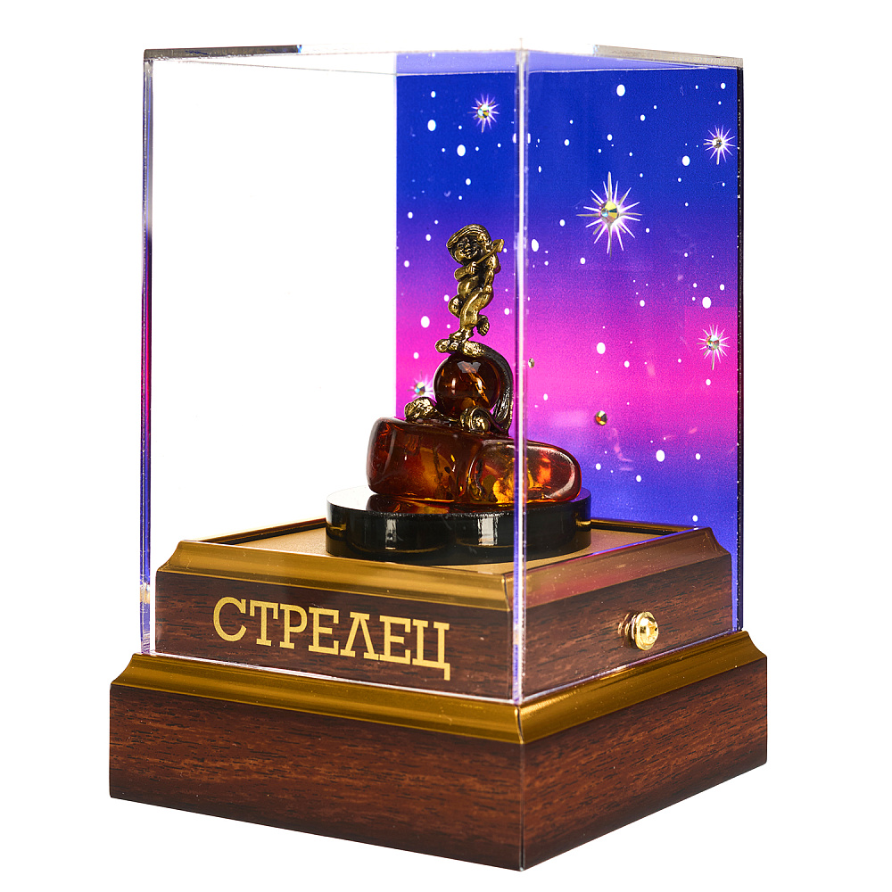 Статуэтка из янтаря и бронзы «Знак Зодиака Стрелец» - интернет магазин Русь Велика я фото 3
