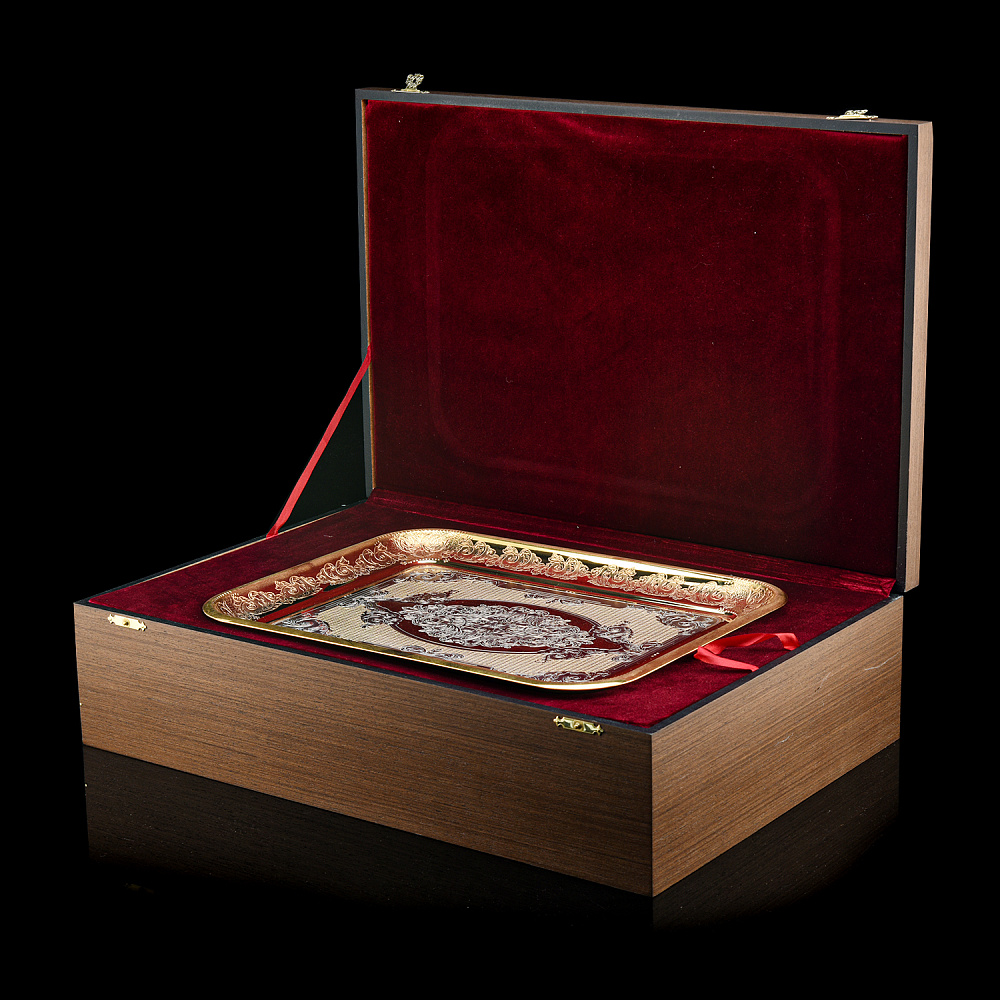 Чайный набор с подстаканниками «Малахит». Златоуст - интернет магазин Русь Велика я фото 6