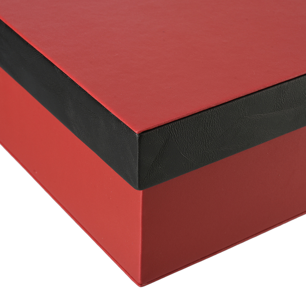 Подарочная упаковка из экокожи красная 30х30х10 см - интернет магазин Русь Велика я фото 2