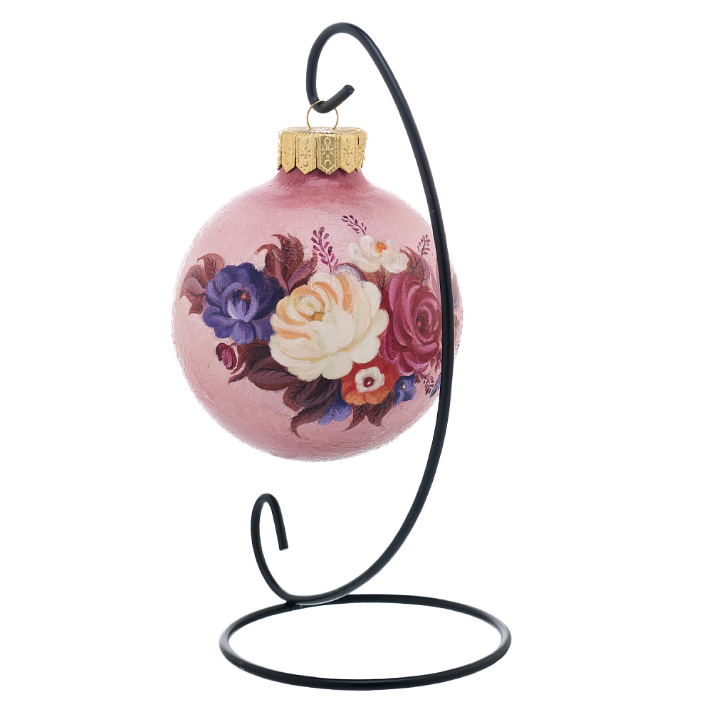 Елочный шар с ручной росписью «Жостово Цветы» - интернет магазин Русь Велика я фото 5