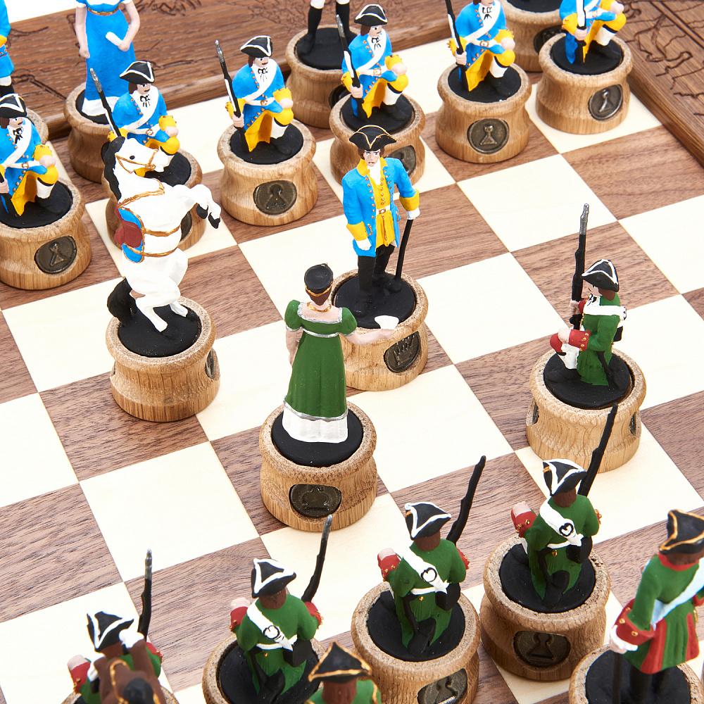 Шахматы из массива мореного дуба «Полтава» 47х47 см - интернет магазин Русь Велика я фото 3