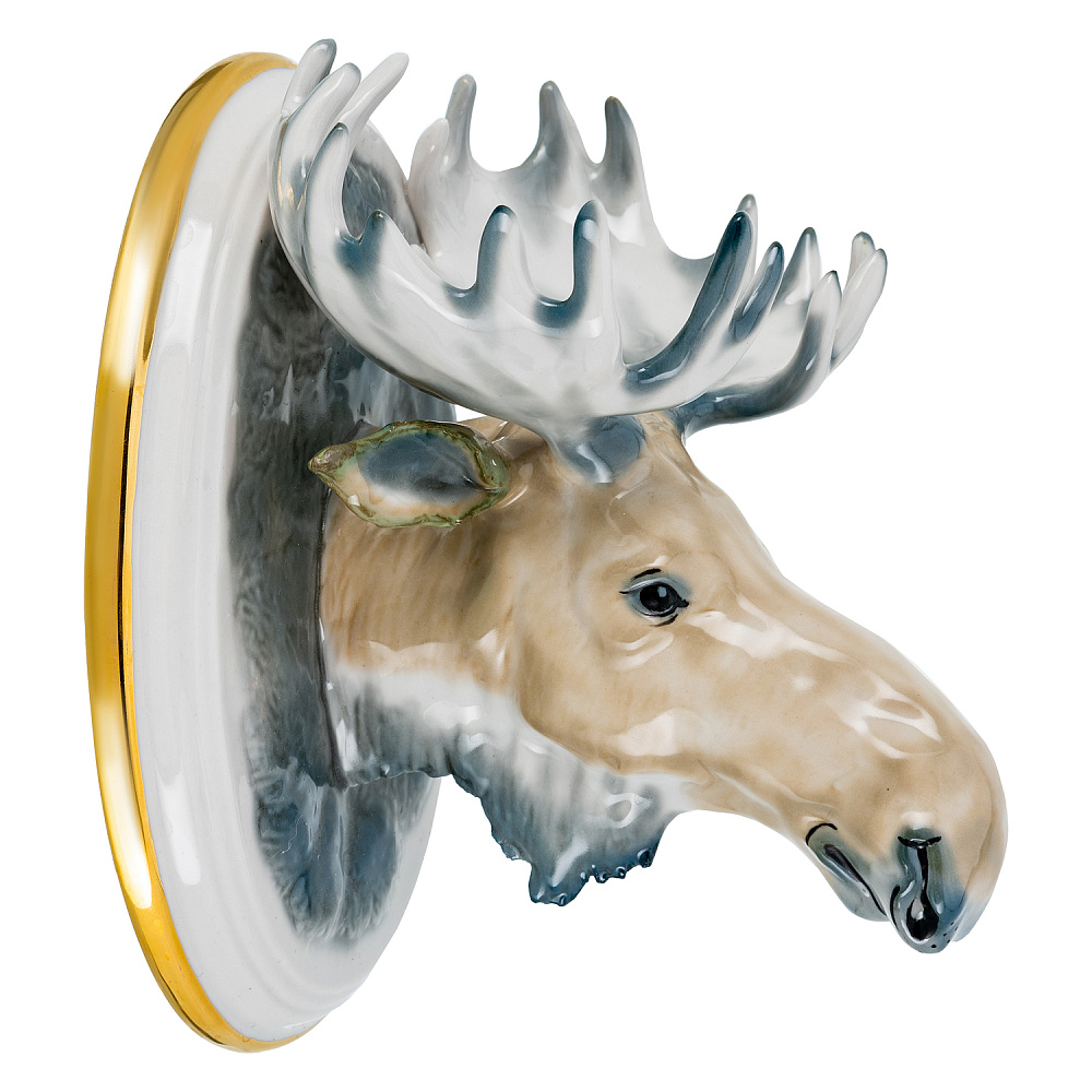 Панно фарфоровое «Лось». Серия «Трофеи» 13х18 см - интернет магазин Русь Велика я фото 3