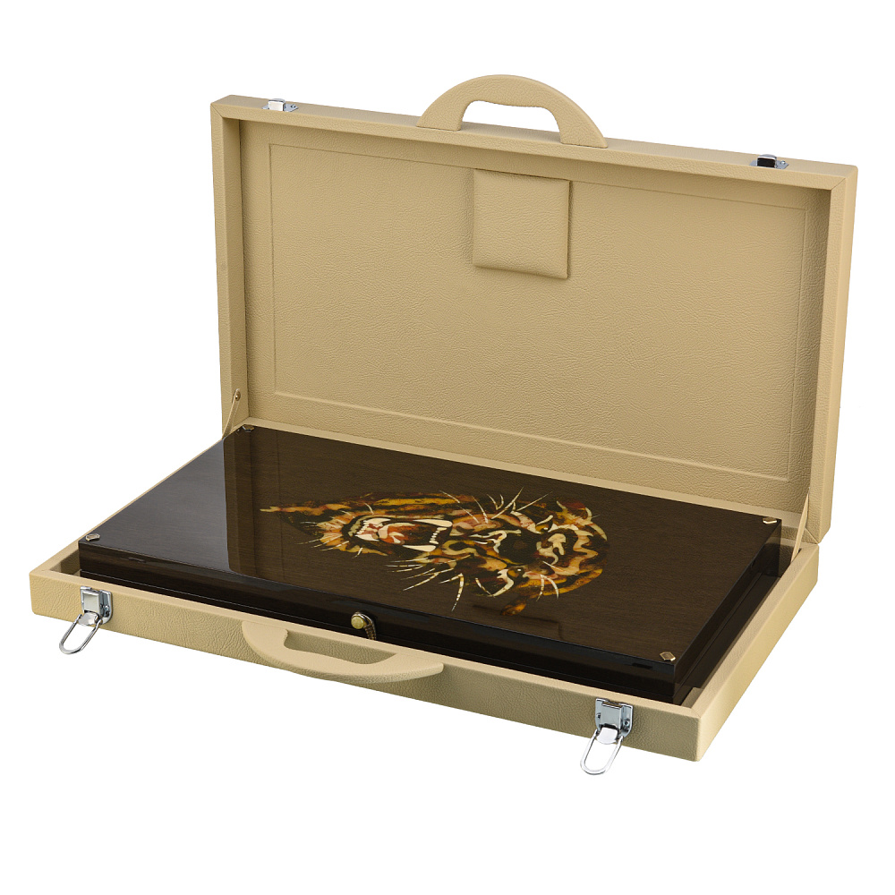 Нарды янтарные «Пантера» 60х32,5 см - интернет магазин Русь Велика я фото 1