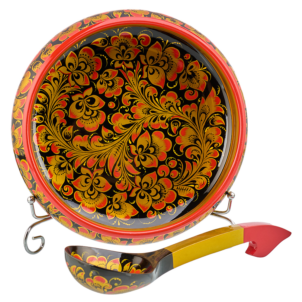 Набор для салата на 6 персон. Хохлома - интернет магазин Русь Велика я фото 1