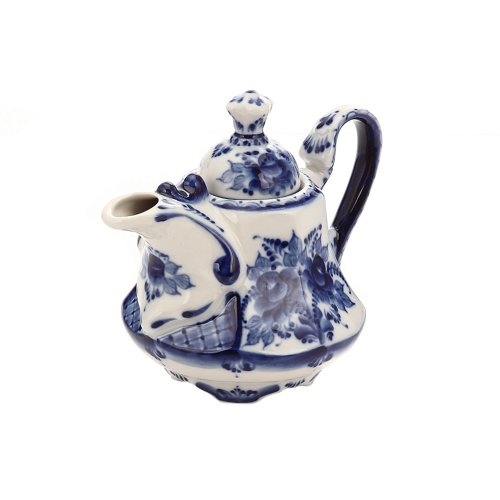 Чайный сервиз на 6 персон «Грань». Гжель - интернет магазин Русь Велика я фото 9