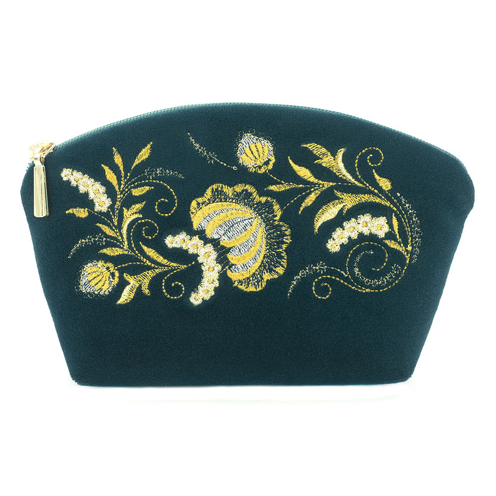 Косметичка «Серенада». Цвет морской волны с вышивкой - интернет магазин Русь Велика я фото 1