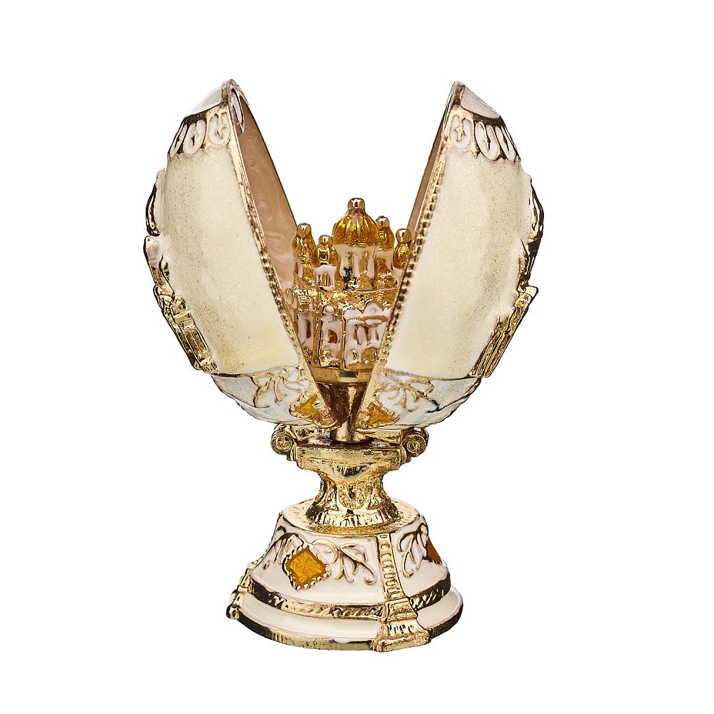 Пасхальное яйцо-шкатулка «Храм Христа Спасителя». Традиции Фаберже - интернет магазин Русь Велика я фото 1