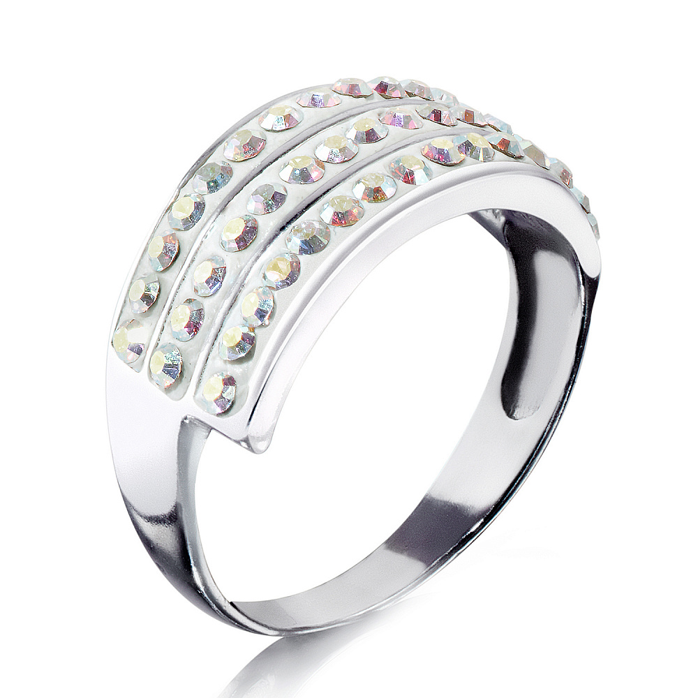 Кольцо с кристаллами Сваровски. Серебро 925*. Вес 3.29 гр. - интернет магазин Русь Велика я 