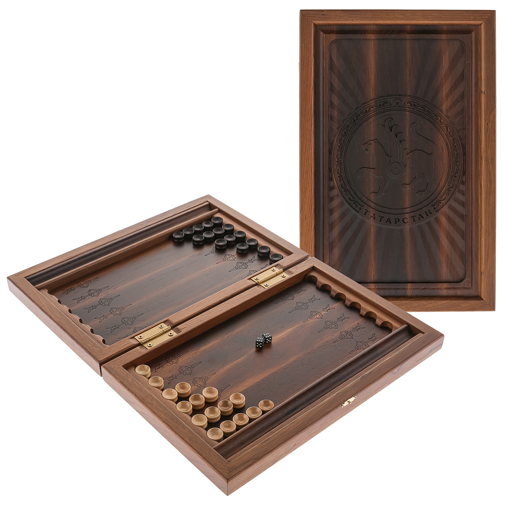 Нарды деревянные «Герб Татарстана» 36х23 см - интернет магазин Русь Велика я 