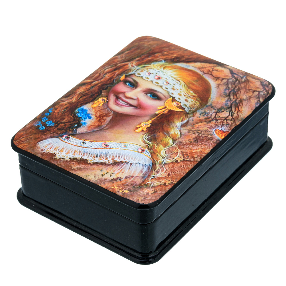 Шкатулка с художественной росписью «Женский портрет» - интернет магазин Русь Велика я фото 1
