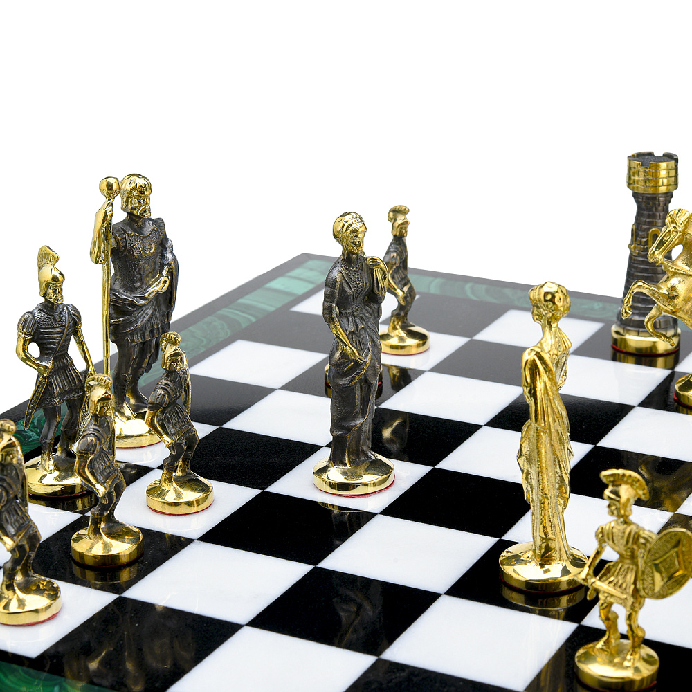 Шахматы из камня «Римские» 39х39 см - интернет магазин Русь Велика я фото 5