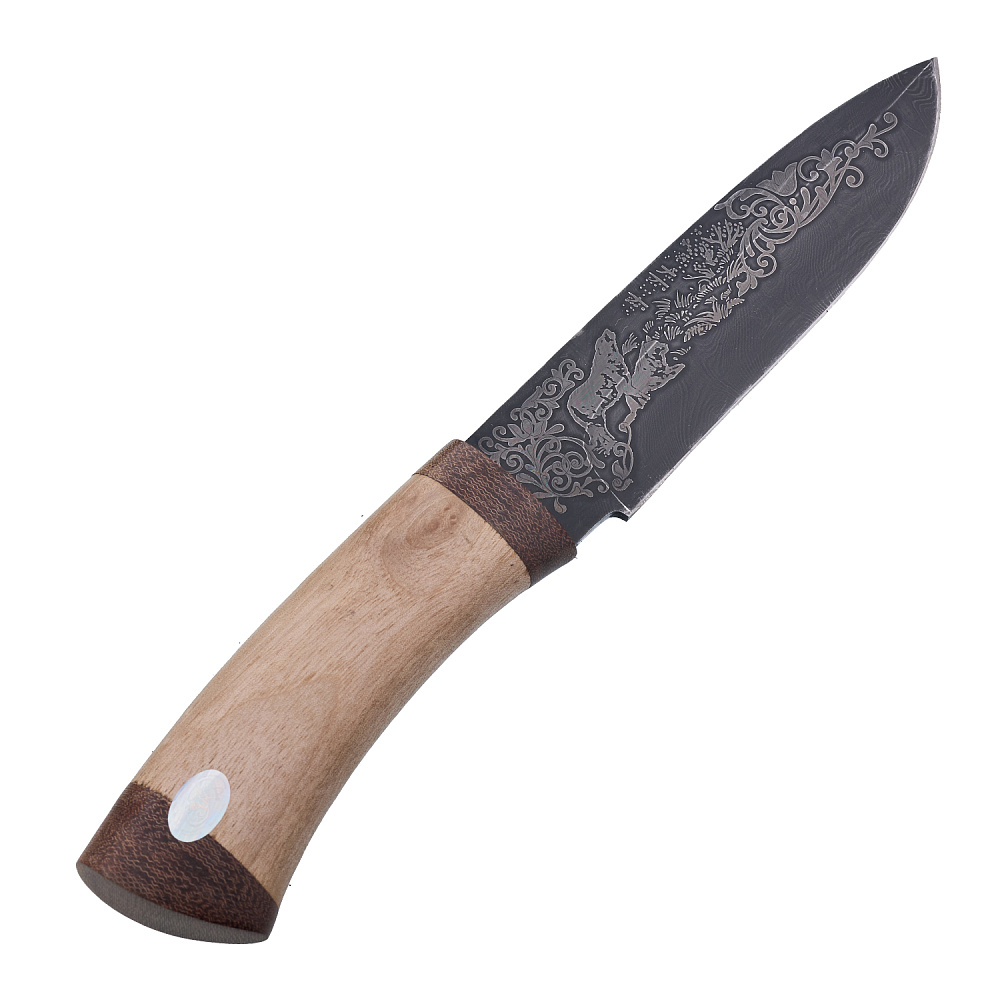Нож сувенирный из дамасской стали «Урал». Златоуст - интернет магазин Русь Велика я фото 2