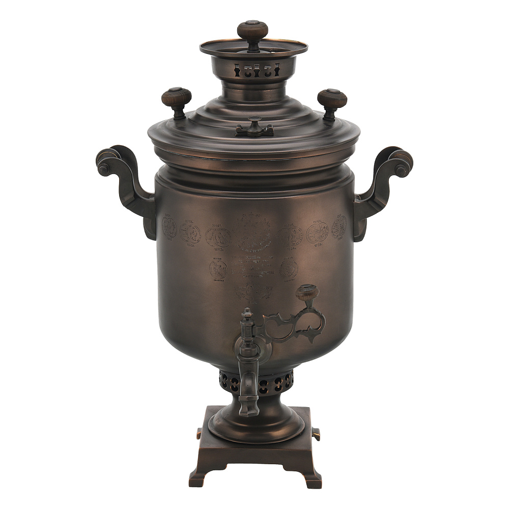 Самовар 7 л жаровой с бурой патиной - интернет магазин Русь Велика я фото 2