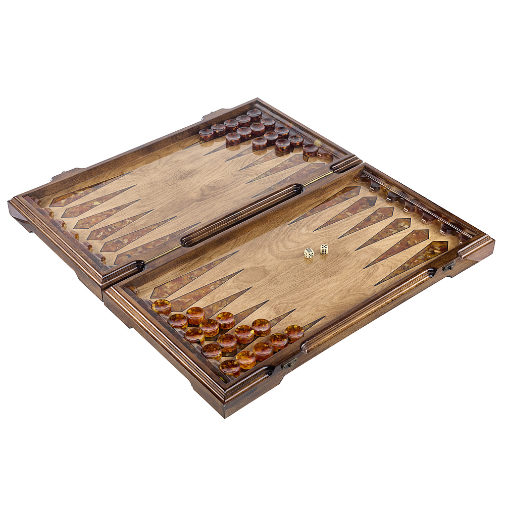 Нарды янтарные «Герб РФ» 56х30 см - интернет магазин Русь Велика я фото 7