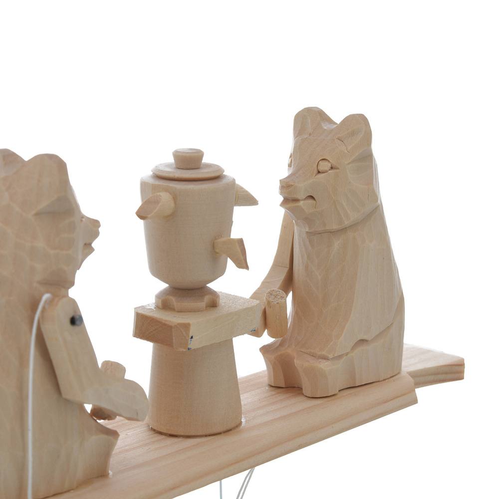 Богородская деревянная игрушка «Медведи. Чаепитие» - интернет магазин Русь Велика я фото 1