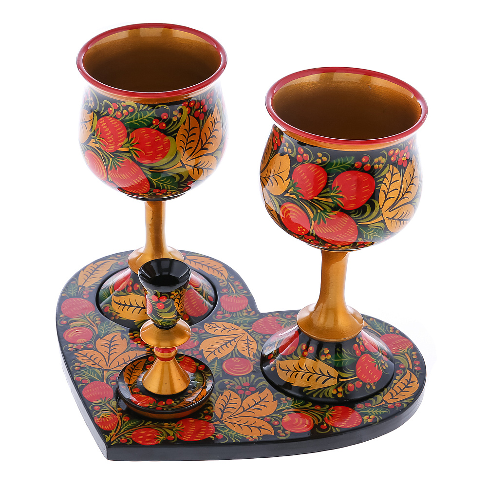 Питейный набор «Свадебный». Хохлома - интернет магазин Русь Велика я фото 2