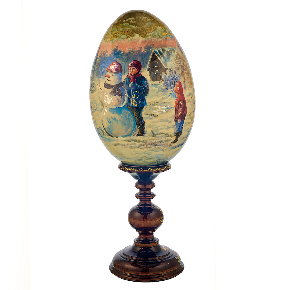 Пасхальное яйцо на подставке «Русская зима» - интернет магазин Русь Велика я фото 2