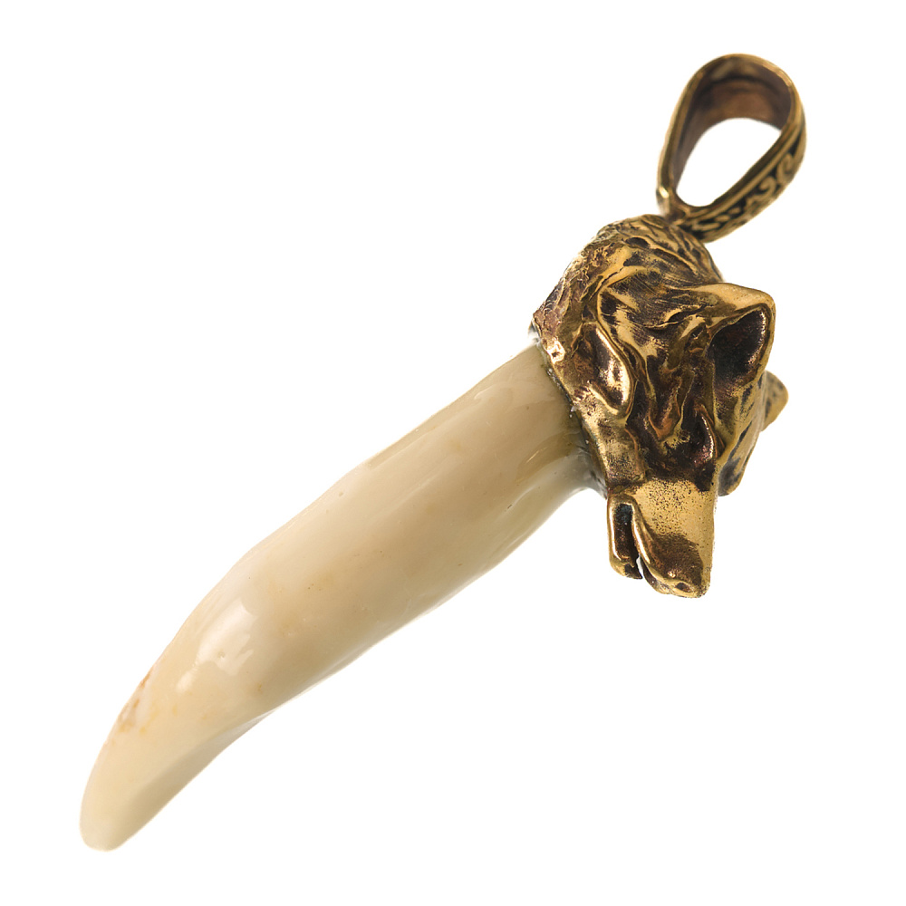 Кулон-амулет из кости «Клык волка» - интернет магазин Русь Велика я 