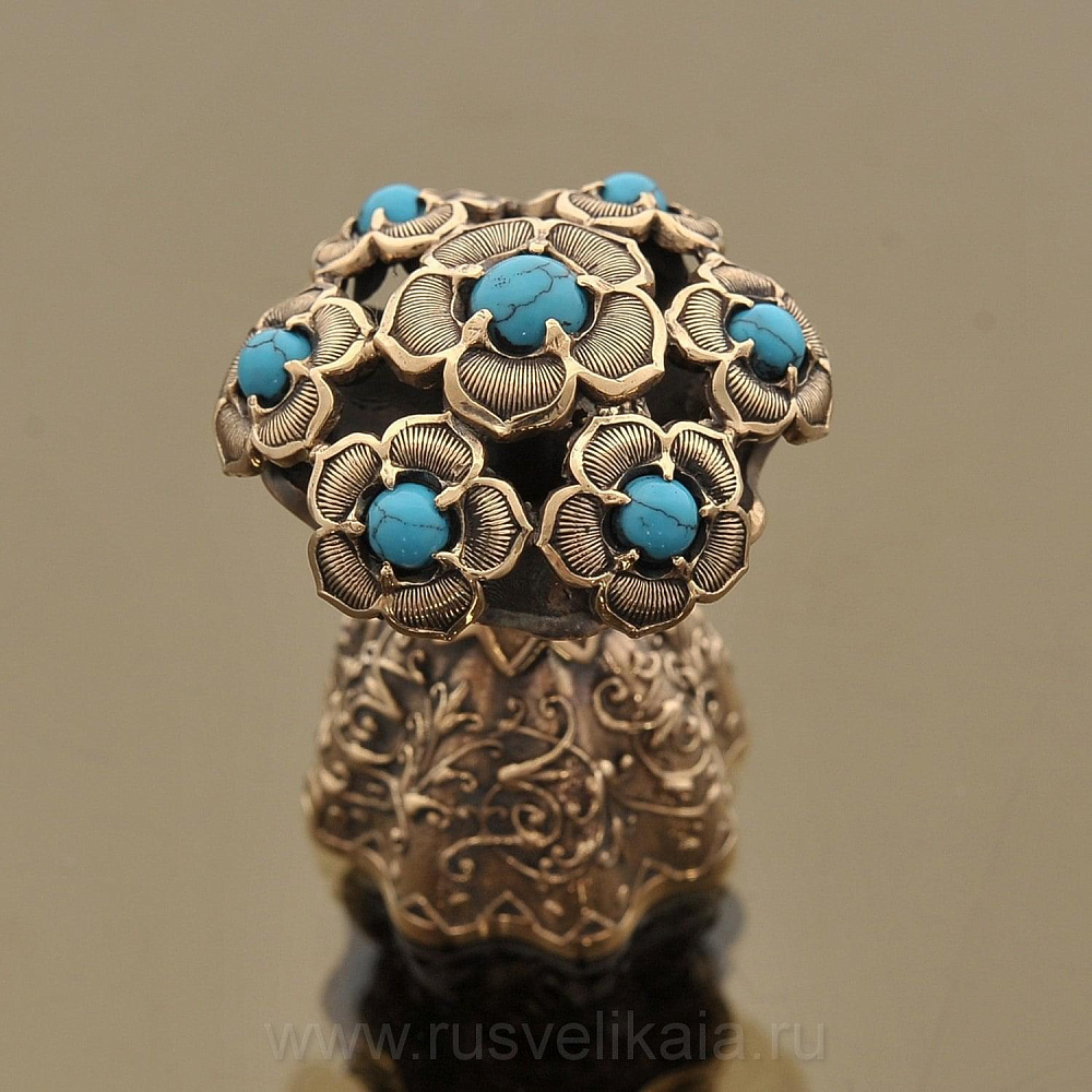 0016968  Юв.Миниатюра Колокольчик «Букет»  Бронза, Фианиты - интернет магазин Русь Велика я фото 6