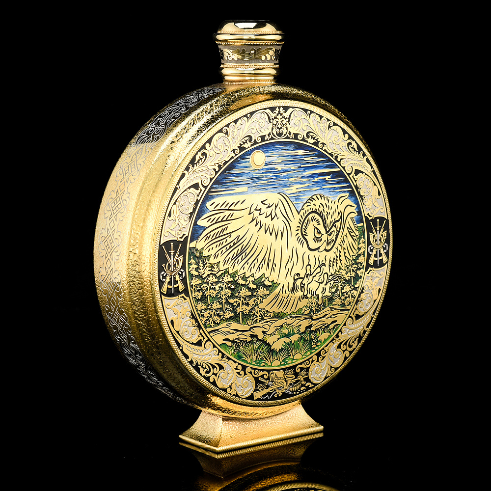 Питейный набор с флягой и ножом «Сова». Златоуст - интернет магазин Русь Велика я фото 3